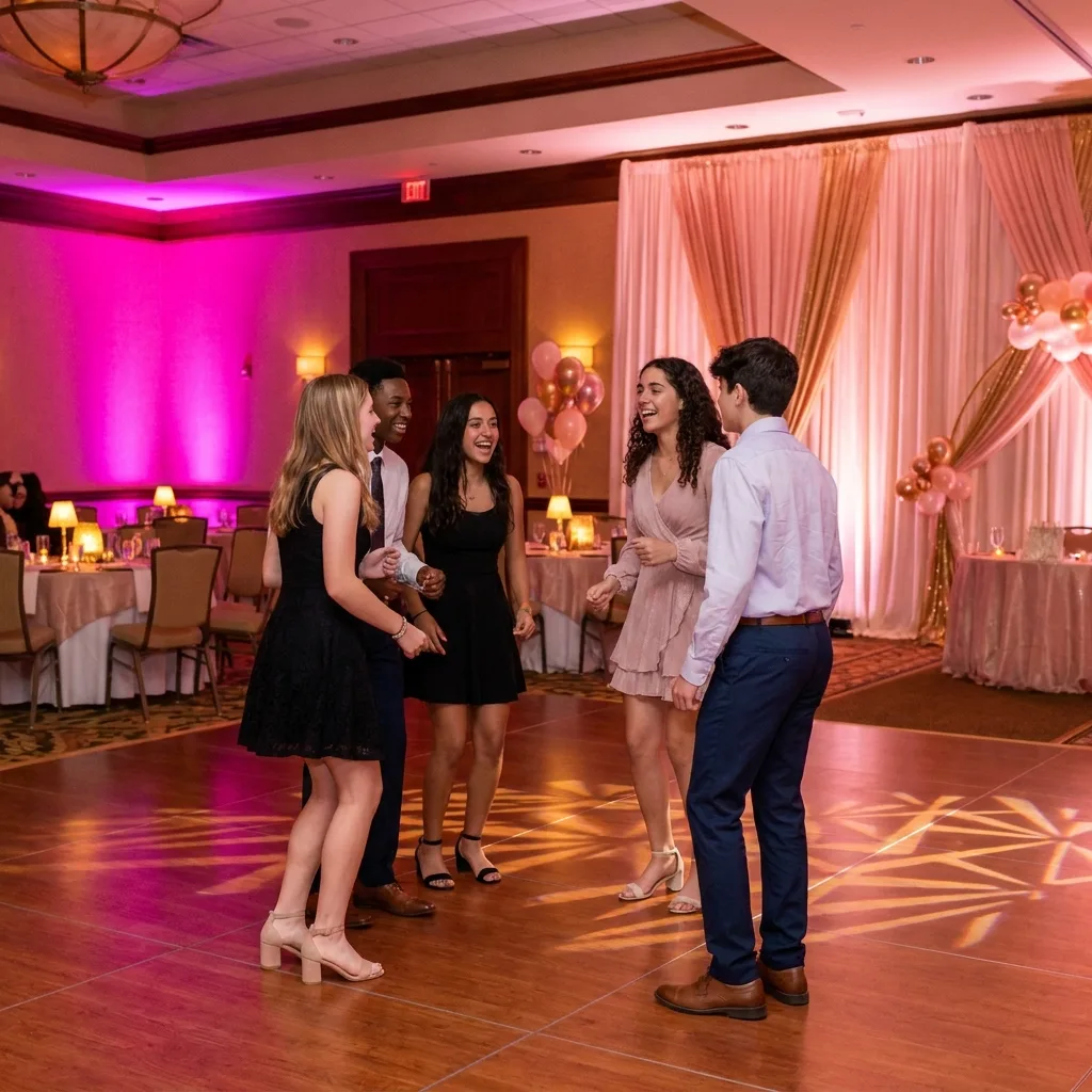 Sweet 16 party with DJ lighting